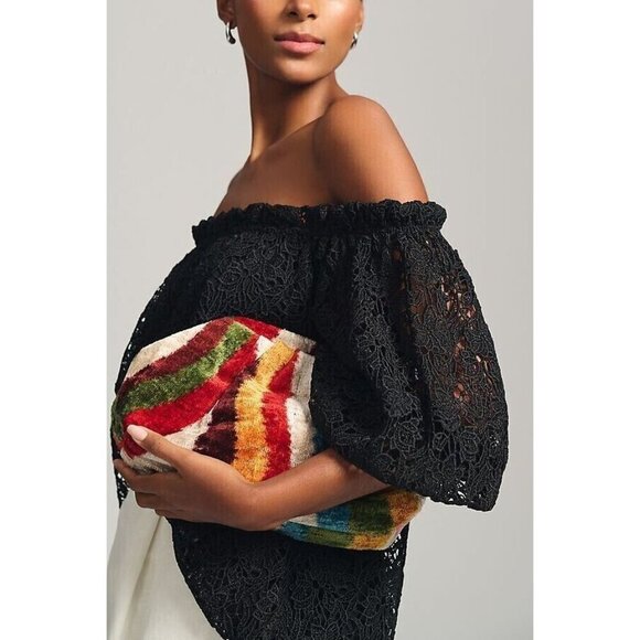 Maeve Off Shoulder Top Cutwork Eyelet Lace Whimsygoth Fairy - Picture 14 of 16